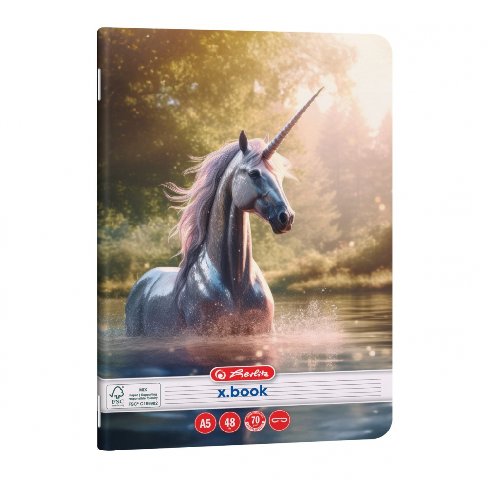 Caiet A5 48 file dictando motiv Unicorn Herlitz [4]
