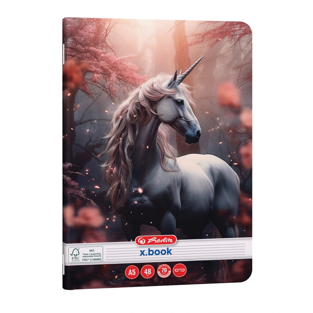 Caiet A5 48 file dictando motiv Unicorn Herlitz [3]