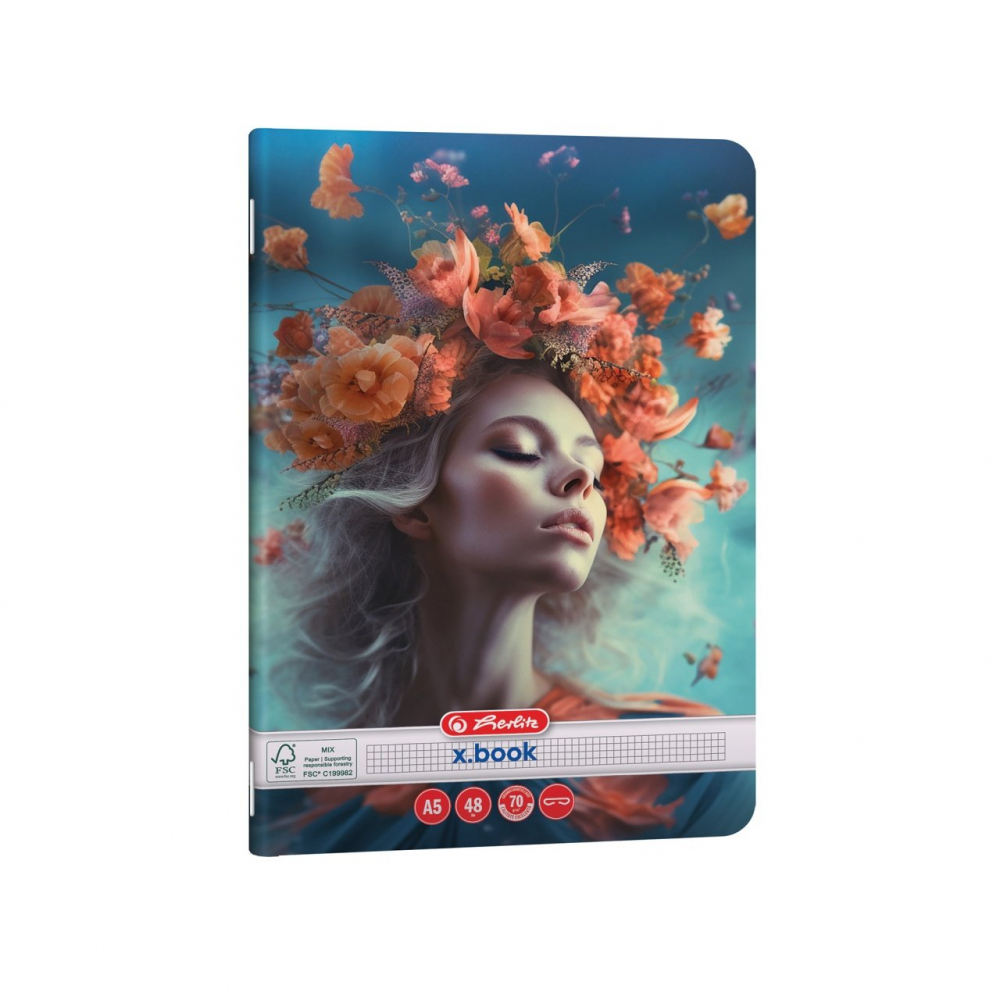 Caiet A5 48 file patratele motiv Beauty Herlitz [2]