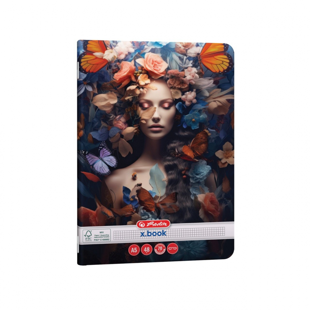 Caiet A5 48 file patratele motiv Beauty Herlitz [4]