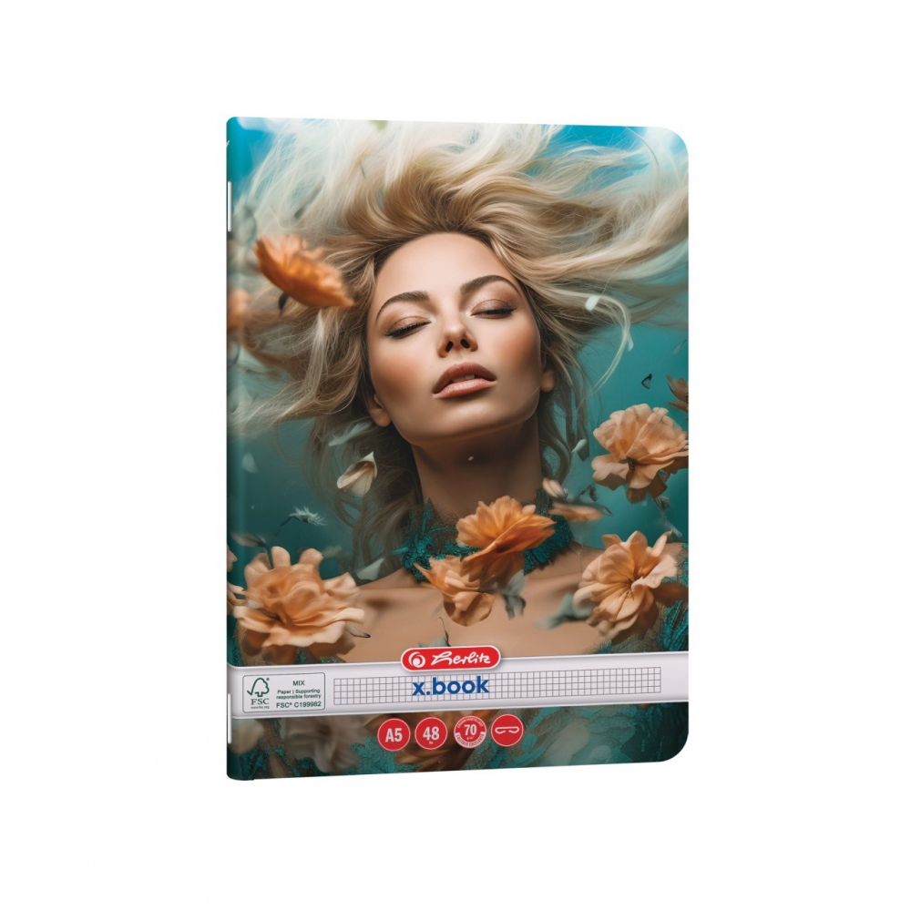 Caiet A5 48 file patratele motiv Beauty Herlitz [3]