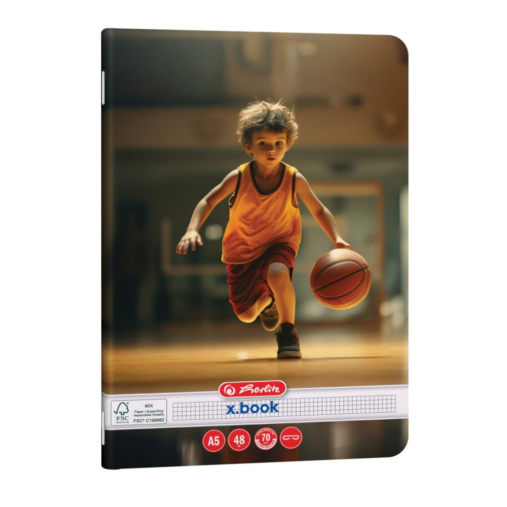 Caiet A5 48 file patratele motiv Sports Herlitz [3]