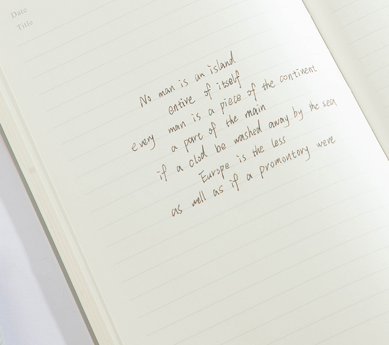 Caiet birou A5 96 file dictando coperta imitatie piele bleu Deli [2]