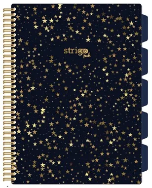 Caiet cu spirala si separatoare Strigo Pads A4 matematica 200 file [1]
