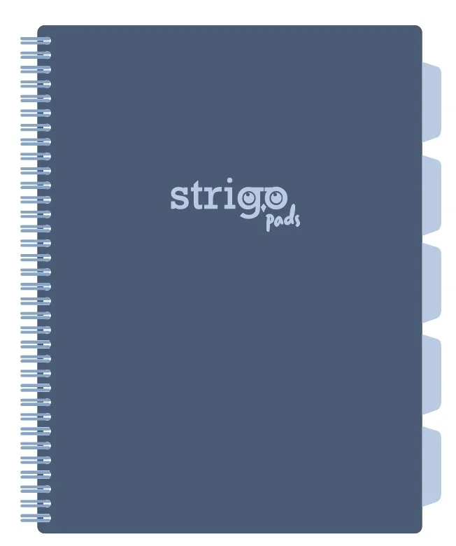 Caiet cu spirala si separatoare Strigo Pads A4 matematica 200 file 2 culori [1]