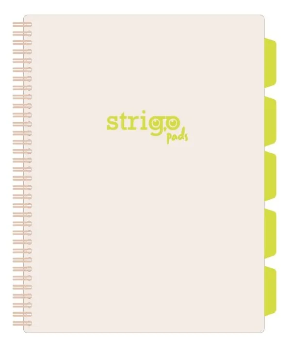 Caiet cu spirala si separatoare Strigo Pads A4 matematica 200 file 2 culori [2]