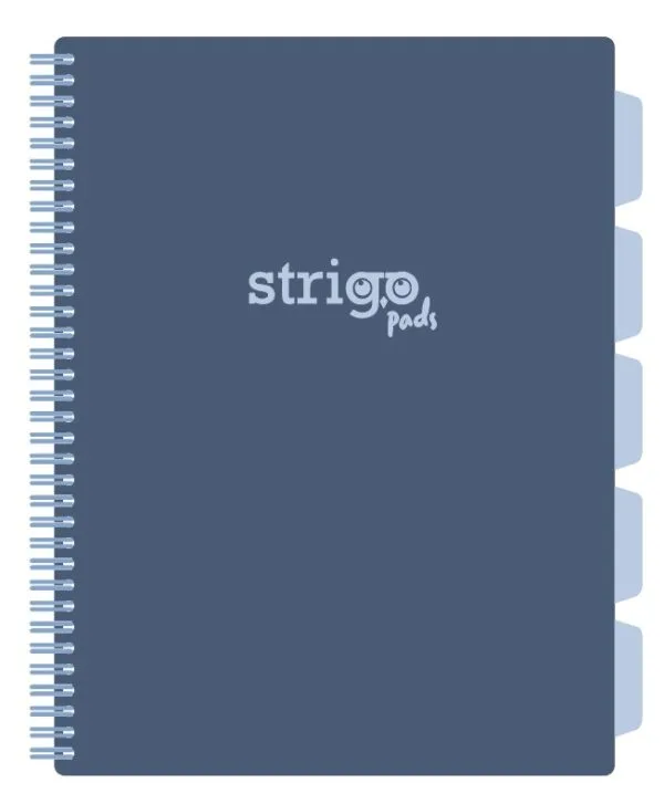 Caiet cu spirala si separatoare Strigo Pads A4 matematica 200 file [1]