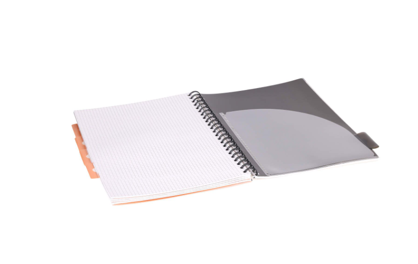 Caiet cu spirala si separatoare Strigo Pads floral A4 matematica 200 file [2]