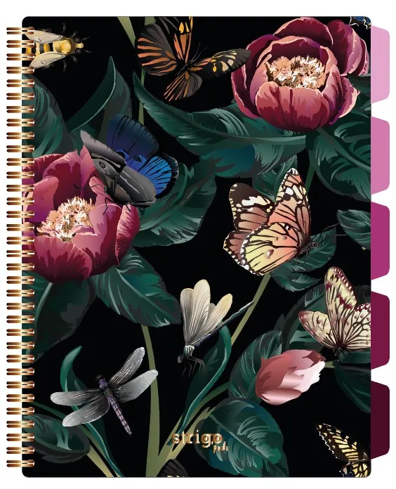 Caiet cu spirala si separatoare Strigo Pads A4 matematica 200 file [1]