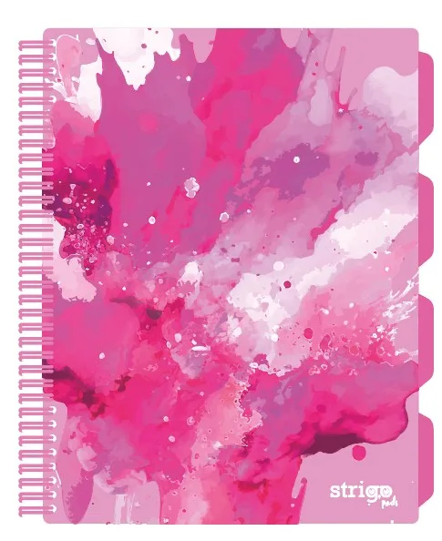 Caiet cu spirala si separatoare Strigo Pads Fusion B5 matematica 200 file [2]