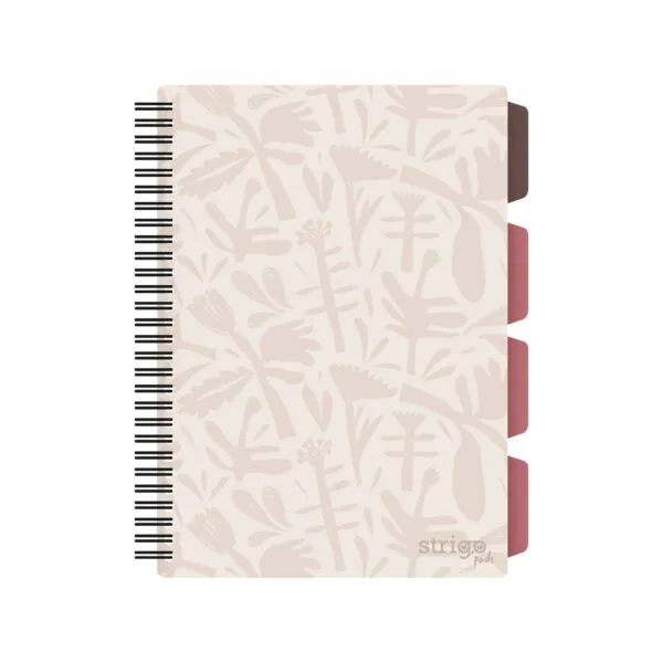 Caiet cu spirala si separatoare Strigo Pads B5 matematica 200 file [1]
