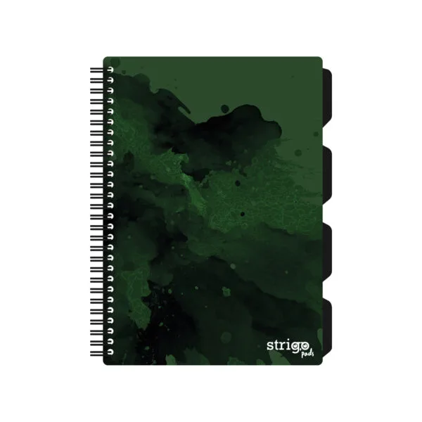 Caiet cu spirala si separatoare Strigo Pads B5 matematica 200 file [2]