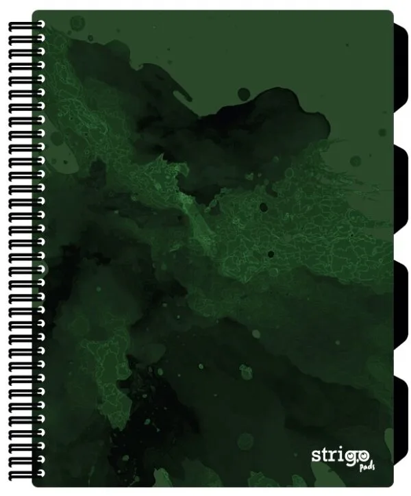 Caiet cu spirala si separatoare Strigo Pads B5 matematica 200 file [1]