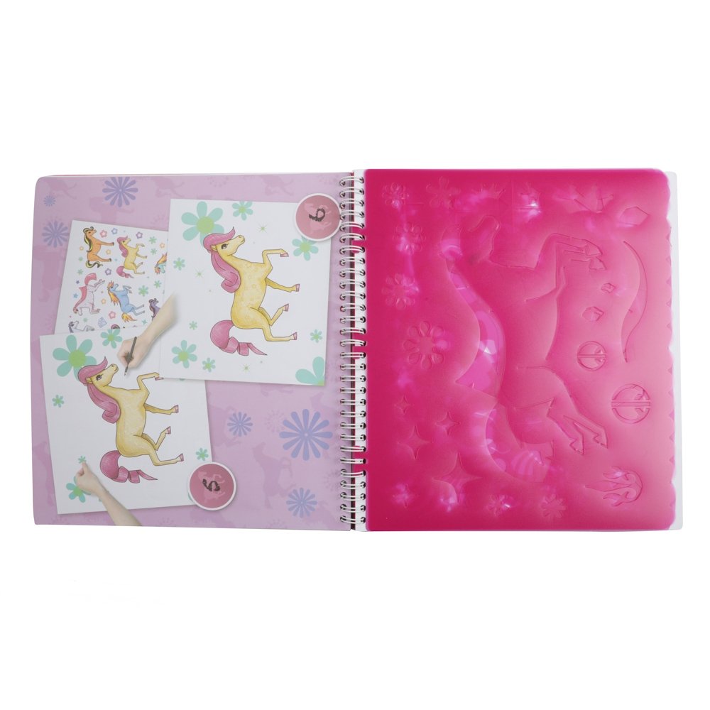 Caiet de colorat cu stickere si sabloane My pony 26.5 x 25 cm [4]