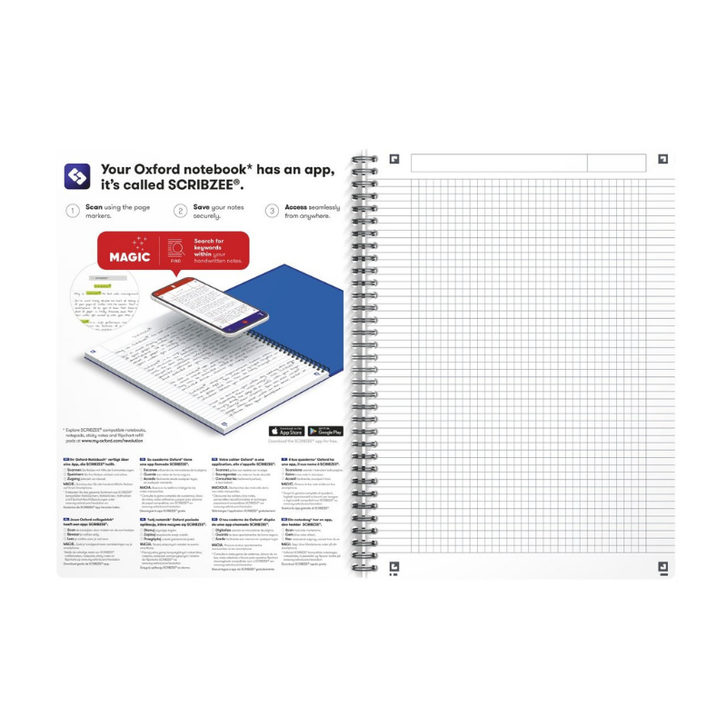 Caiet organizator Oxford Office Oceanis A4 90 file patratele, diverse culori [7]