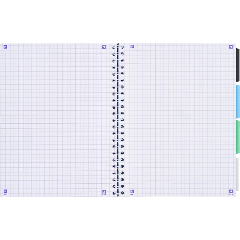 Caiet organizator Oxford Project Book A4 80 file hartie spira dubla patratele [8]