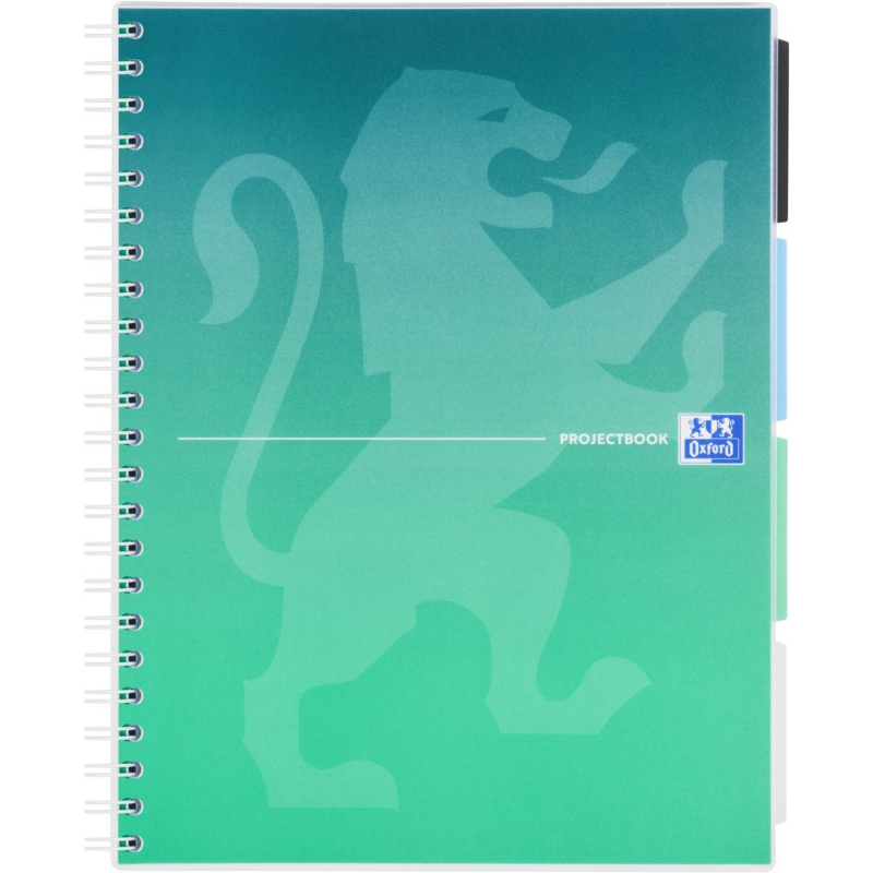 Caiet organizator Oxford Project Book A4 80 file hartie spira dubla patratele [3]