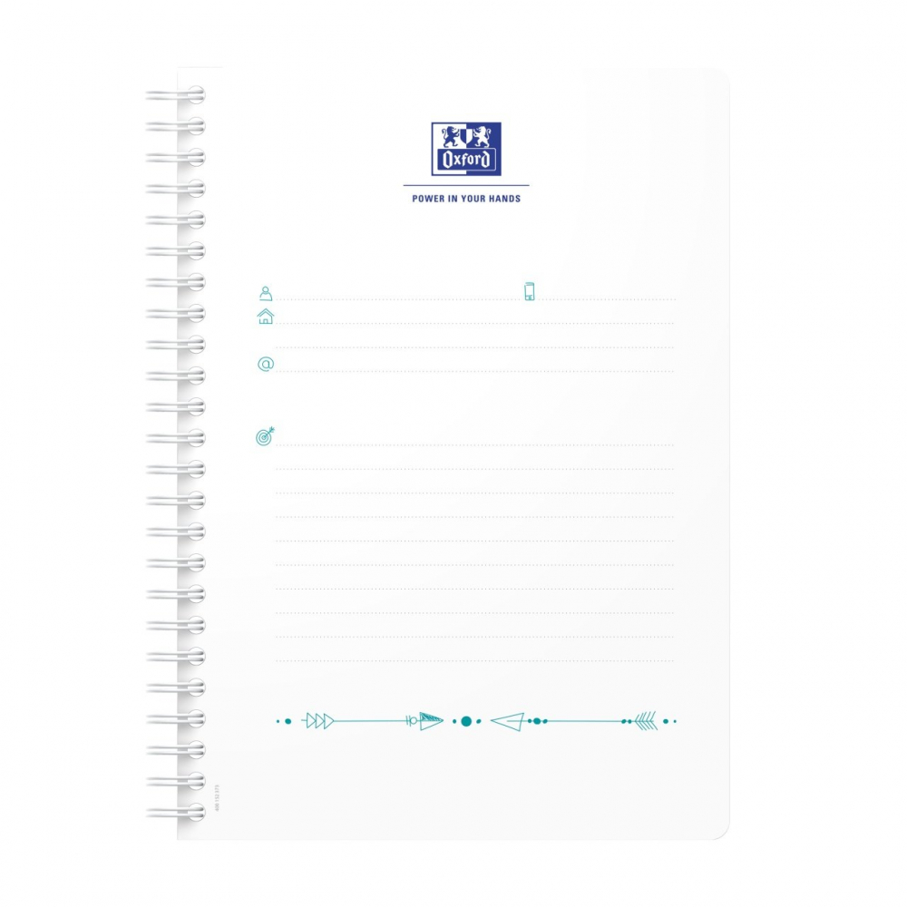 Caiet Oxford Horizons A5 – 60 file, hârtie Optik 90 g/mp, dictando, spiră dublă [8]