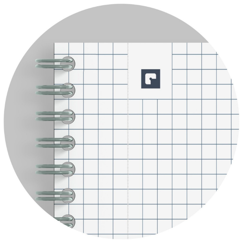Caiet Oxford Origins A4+ 70 file spira dubla patratele, gri [3]