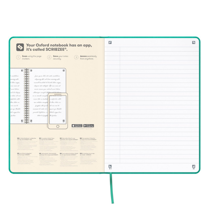 Caiet premium cu elastic Oxford Signature A5 80 file dictando, diverse culori pastel [9]