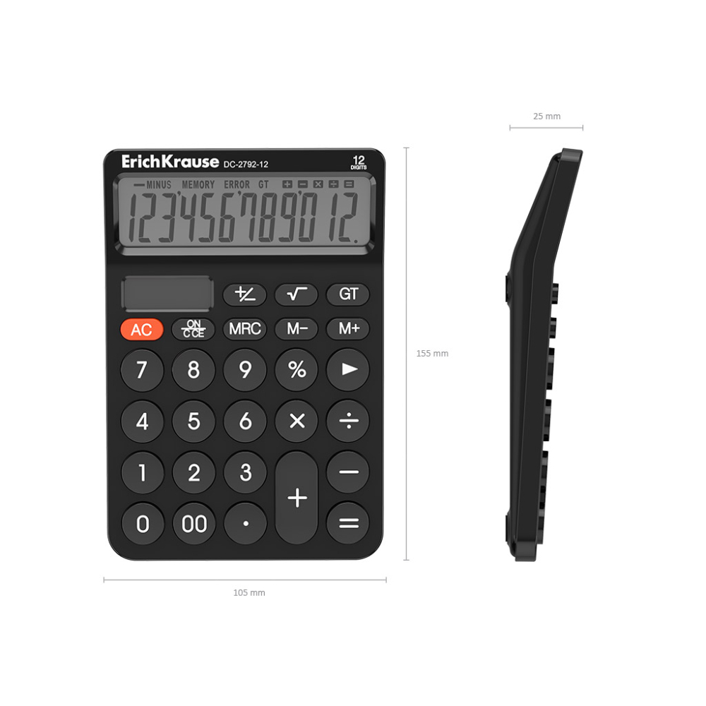 Calculator birou 12-Digit ErichKrause DC-2792-12 Classic negru [4]