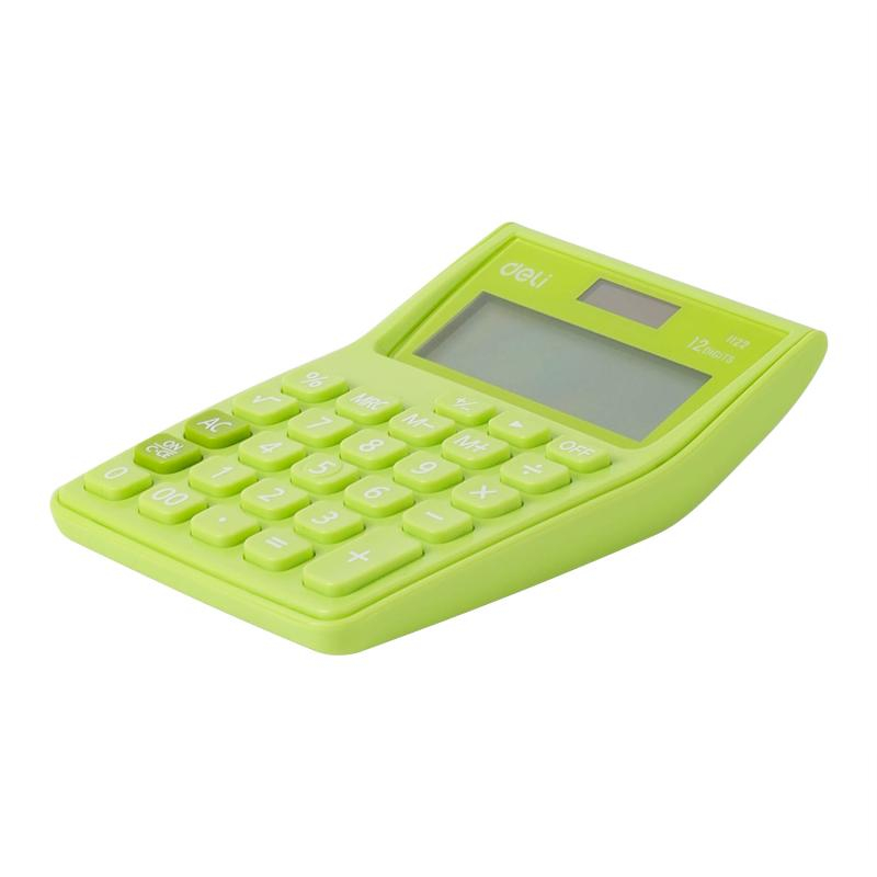 Calculator buzunar 12 digits alb-verde 1122 Deli [4]