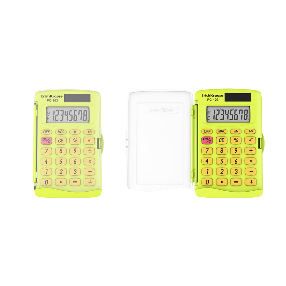 Calculator buzunar 8-Digit ErichKrause PC-103 Neon galben [2]