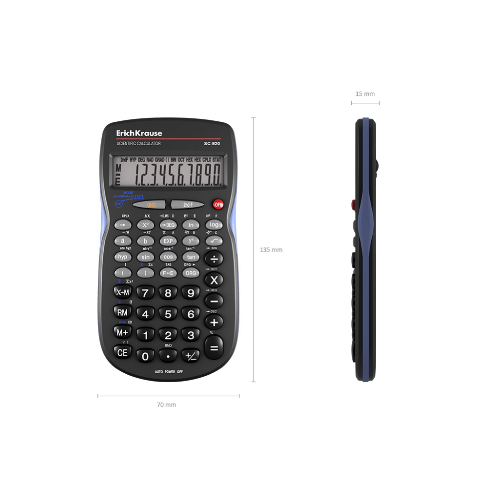 Calculator stiintific 10-Digit ErichKrause SC-920 Classic negru [5]