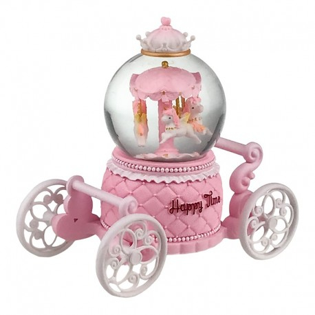 Glob din sticla pe suport caleasca 17x14 cm [3]