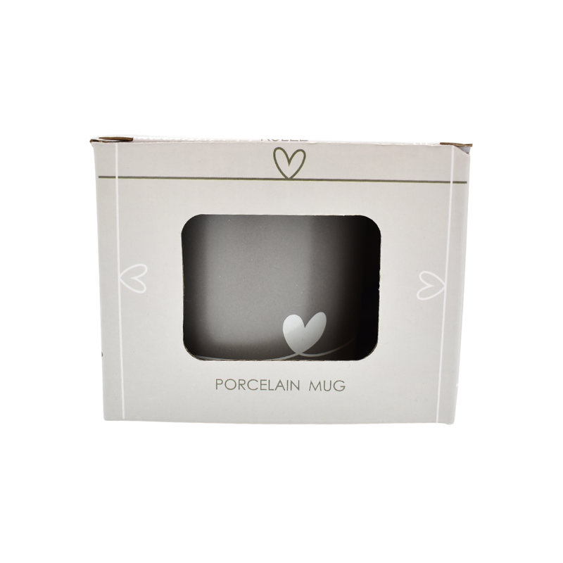 Cana ceramica Elisey With love 420 ml gri [4]
