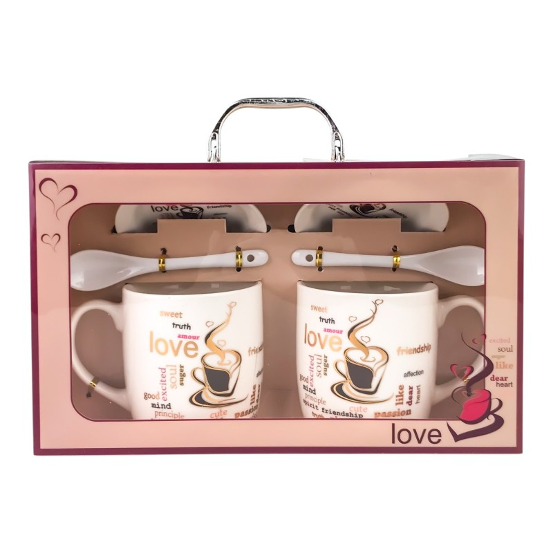 Set 2 cani din ceramica cu lingurita si capac diverse modele [4]