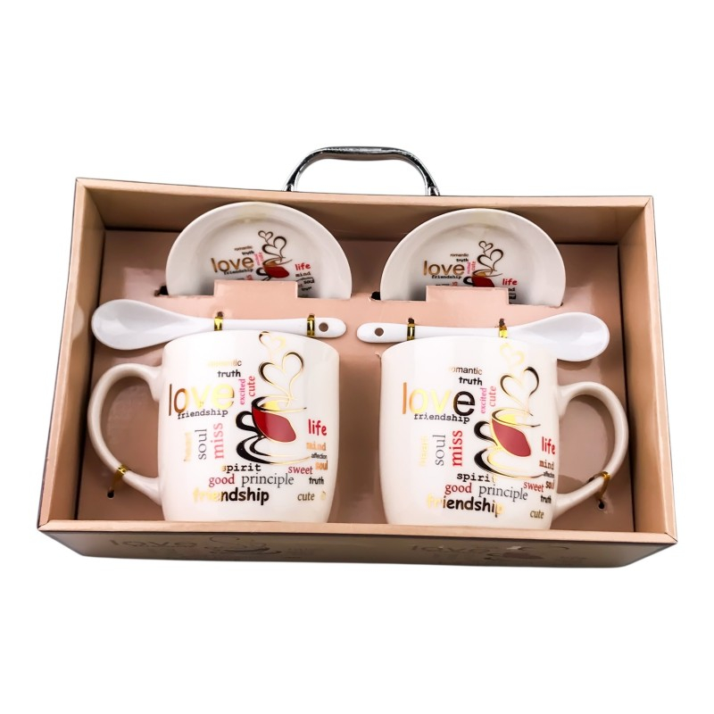 Set 2 cani din ceramica cu lingurita si capac diverse modele [3]