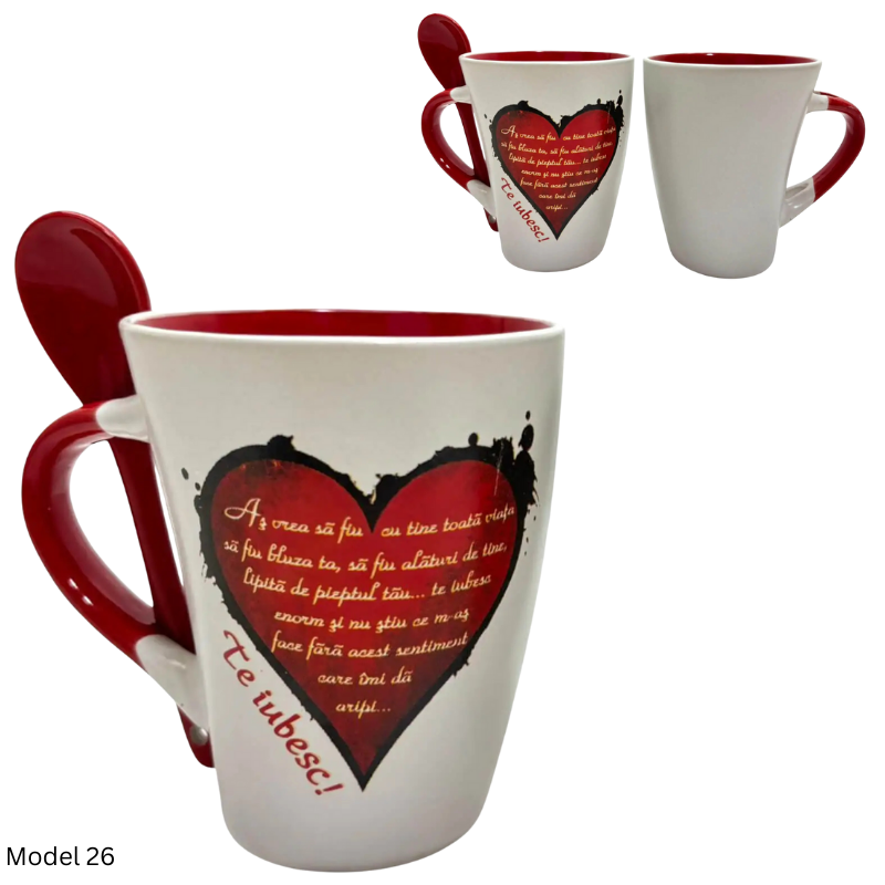 Cana ceramica 9x11 cm Valentine's Day diverse mesaje [26]