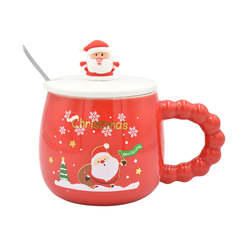 Cana Craciun cu capac si lingurita 380 ml [1]