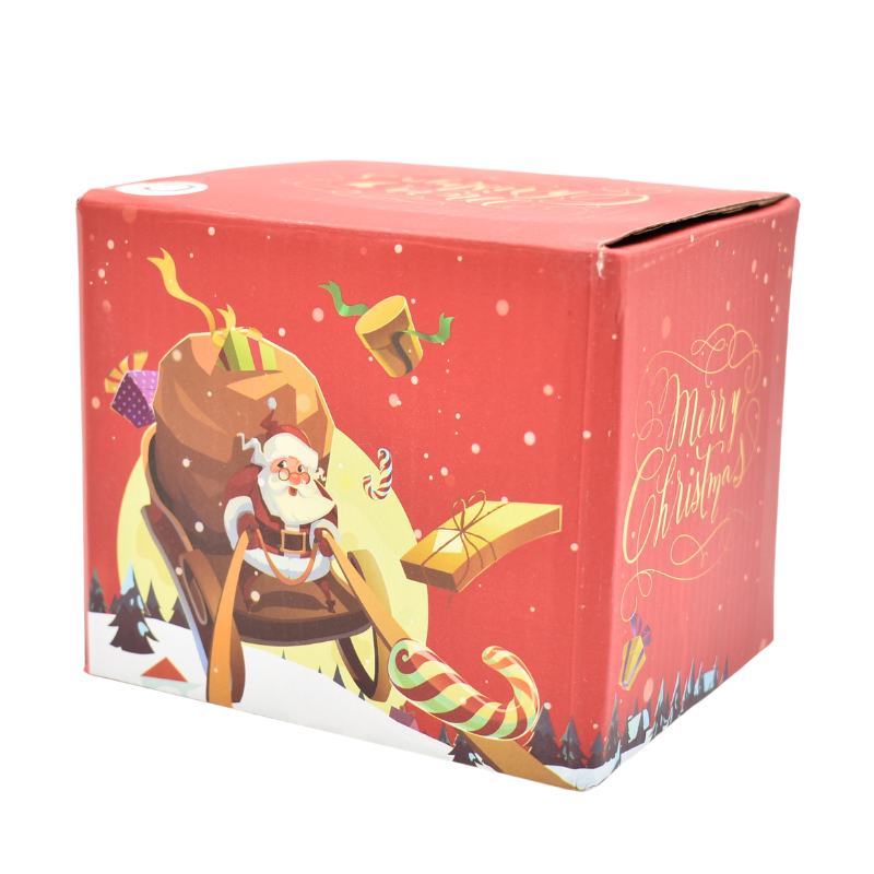 Cana Craciun din ceramica cu capac si lingurita 400 ml [6]