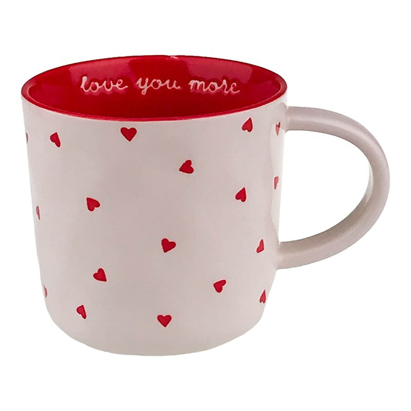 Cana ceramica cu inimi 10x10 cm I love you [2]