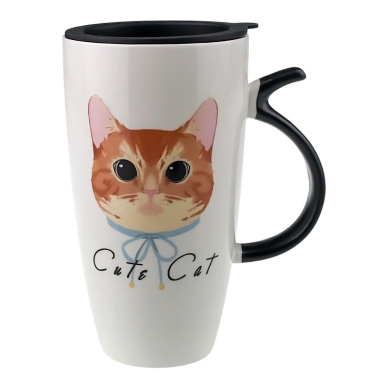 Cana din ceramica 9x16 cm model Pisica [4]