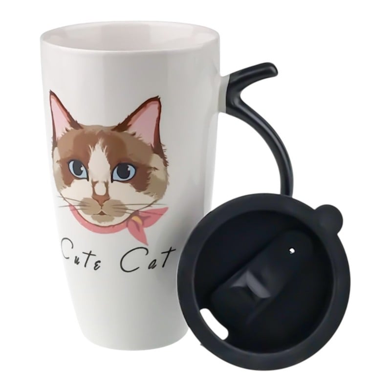 Cana din ceramica 9x16 cm model Pisica [2]