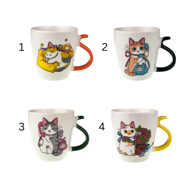 Cana ceramica cu pisica 10X11 cm [2]