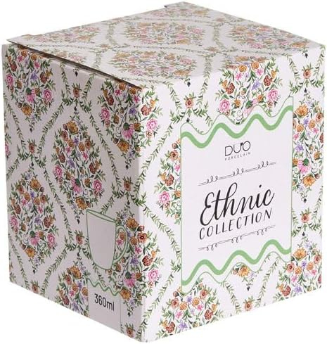 Cana portelan 360 ml Duo Tasse classique Fiori [3]
