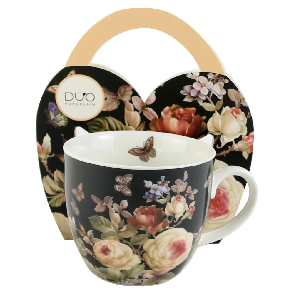 Cana portelan 460 ml Warda in ambalaj decorativ [1]