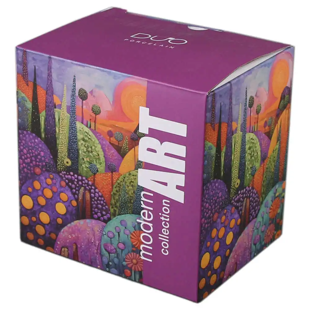 Cana portelan cu infuzor metalic si capac 450 ml Modern Bubbly Hills [2]