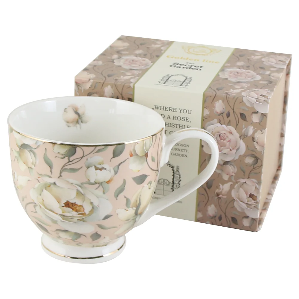 Cana portelan English Roses Cream 530 ml in cutie decorativa [1]