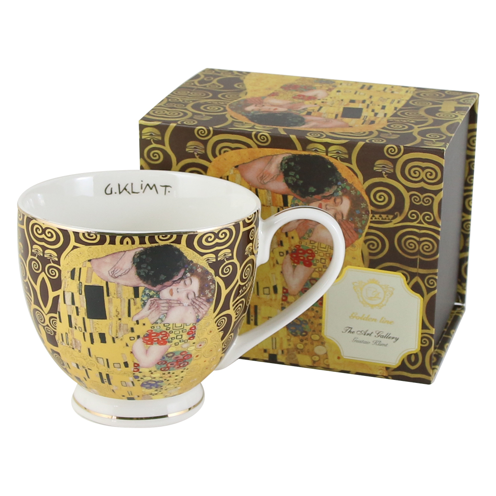 Cana portelan 470 ml The Kiss de Gustav Klimt in cutie decorativa [1]