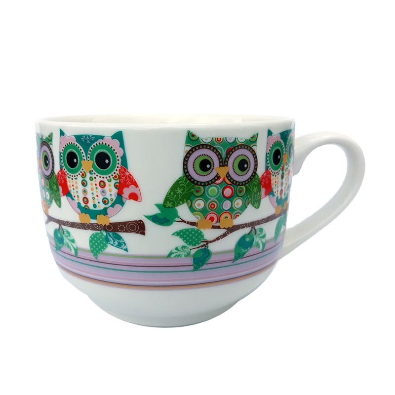 Cana ceramica tip bol 12x9 cm Bufnita [2]