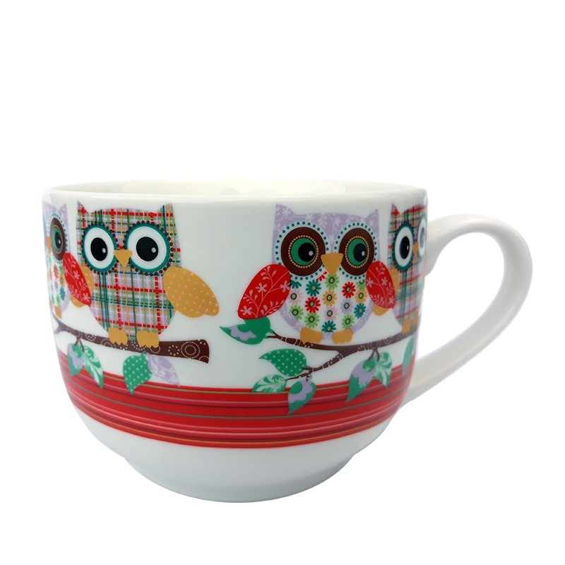 Cana ceramica tip bol 12x9 cm Bufnita [3]