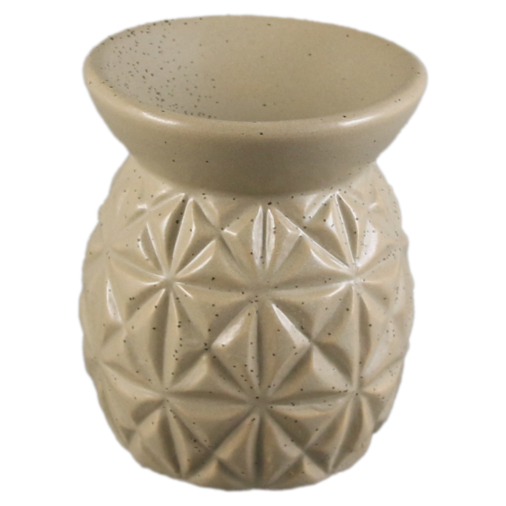 Candela ceramica aromaterapia crem romb 10.5 cm [1]