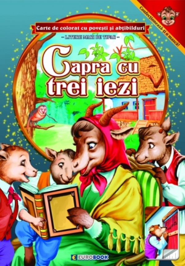 Capra cu trei iezi – carte de colorat cu povesti si abtibilduri [1]