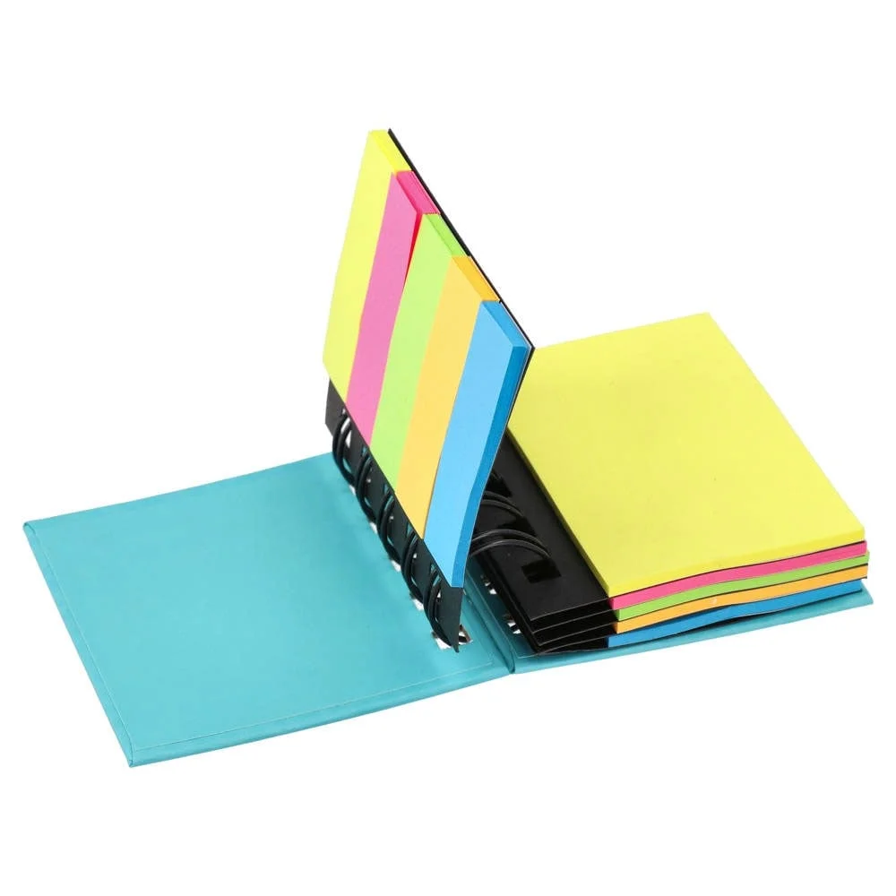 Carnet notite adezive si index Biro Time albastru [2]