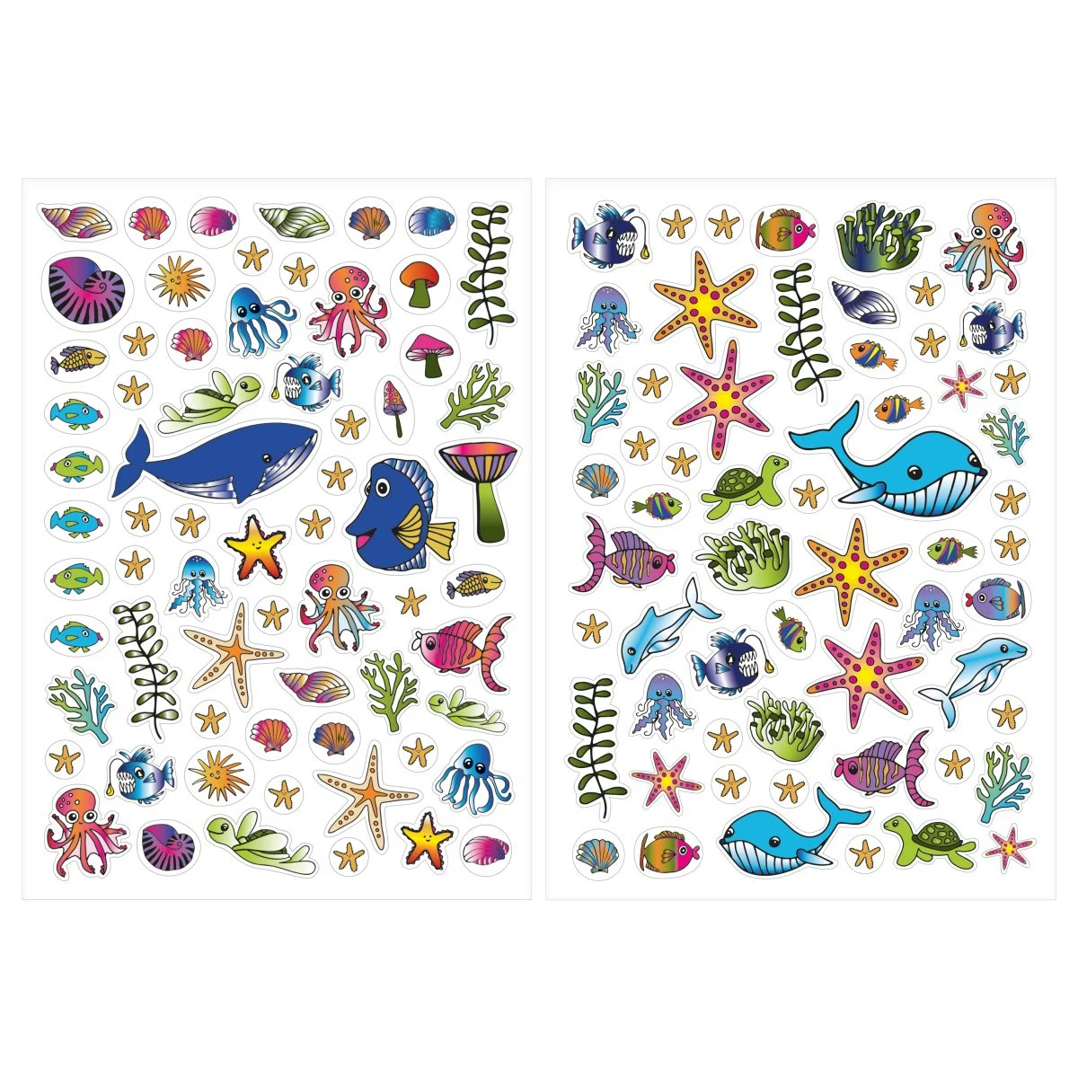 Carte de colorat Blue Sea format A4 24 file 100 abtibilduri [2]